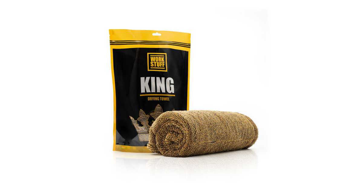 Serviette De Séchage Professionnelle Work Stuff King - 90x73 Cm, 1100 Gsm - Pour Lavage Auto Ou Nettoyage