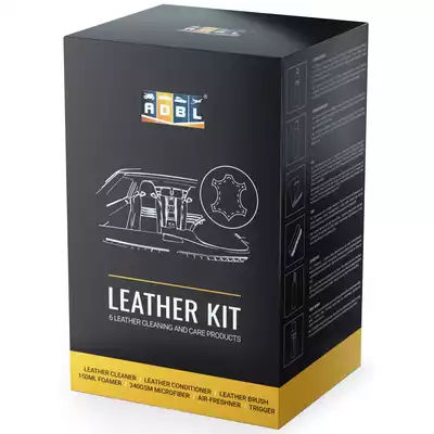 ADBL Leather KIT - kompletny zestaw do pielęgnacji tapicerki skórzanej + odświeżacz o zapachu skóry